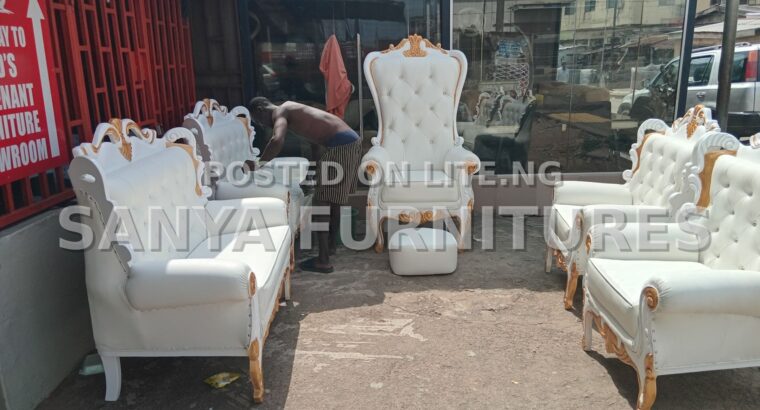 Luxury White Set of Royal Sofa