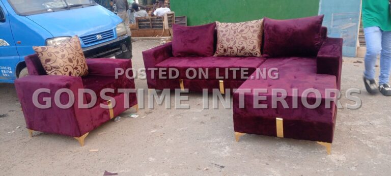 Quality L shaped fabric sofa
