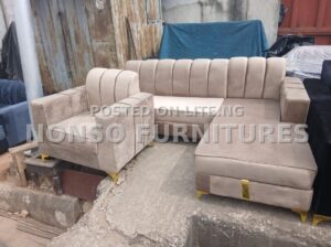 L-Shaped Fabric Sofa