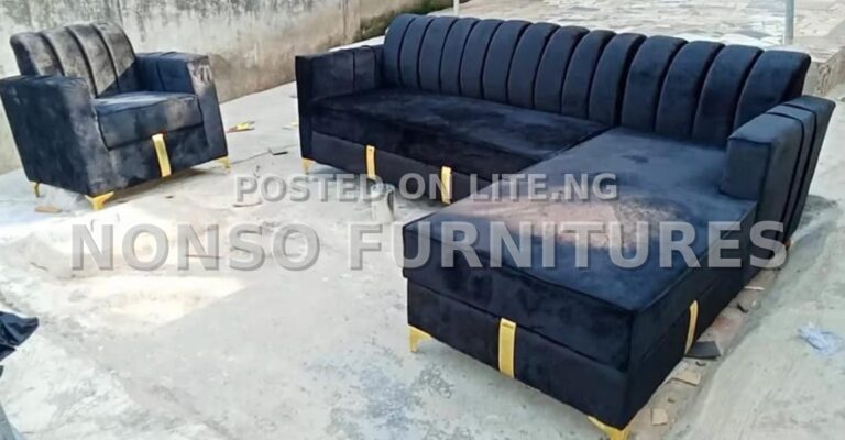 L-Shaped Fabric Sofa