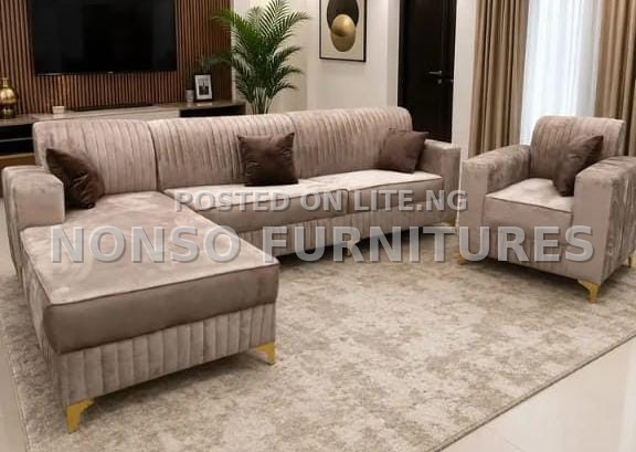L-Shaped Fabric Sofa